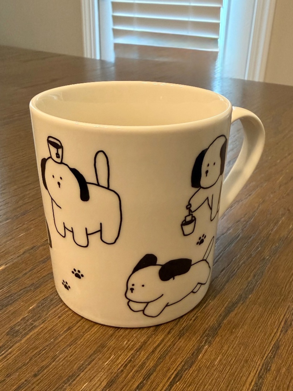 NWT - Cute Dog Illustration Ceramic Mug 11.5oz
